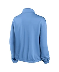 Women's Nike Light Blue Minnesota Twins Rewind Splice Half-Zip Sweatshirt