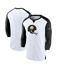 Men's Nike White, Black Pittsburgh Steelers Rewind 3/4-Sleeve T-shirt
