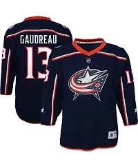Big Boys and Girls Johnny Gaudreau Navy Columbus Blue Jackets Replica Player Jersey