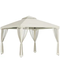 Outsunny 9.6' x 9.6' Patio Gazebo, Outdoor Canopy Shelter,