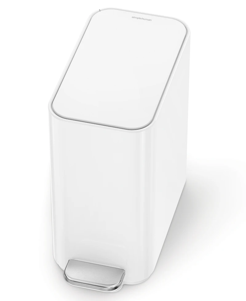 simplehuman 5 Liter Slim Bathroom Trash Can with Liner Pocket