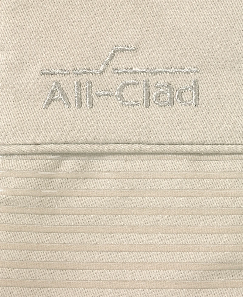 All-Clad Ribbed Silicone Cotton Twill Oven Mitt, Set of 2