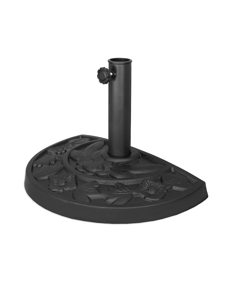 9 Ft Outdoor Patio Half Market Umbrella with Base Set