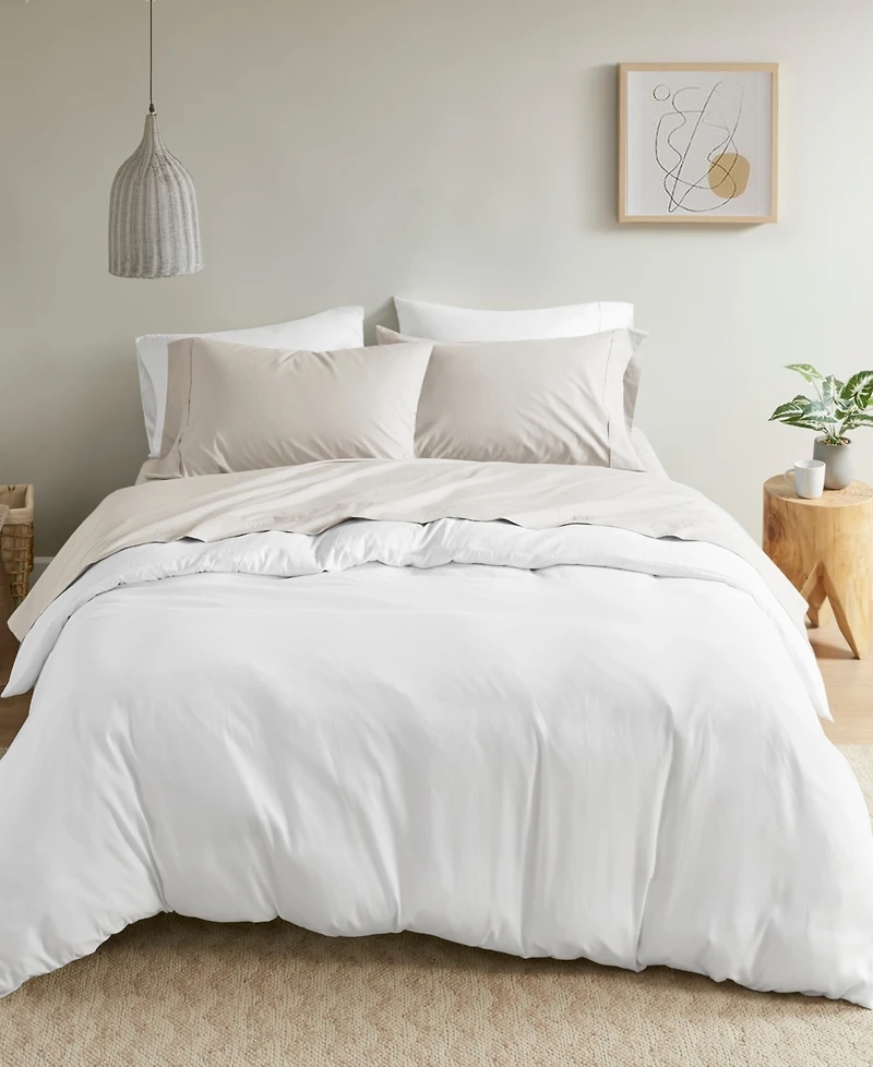 Madison Park Peached Cotton Percale 4-Pc. Sheet Set, California King