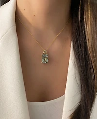 Le Vian Mint Julep Quartz (9-3/4 ct. t.w.) & Diamond (1/3 c.t t.w.) 18" Pendant Necklace in 14k Gold