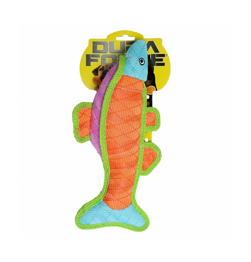 DuraForce Fish Durable Plush Squeaky Dog Toy