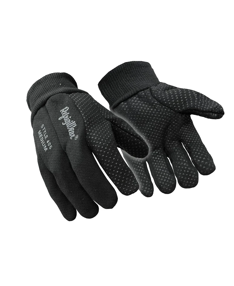 RefrigiWear Men's Insulated Jersey Cotton Knit Work Gloves with Dotted Grip (Pack of 12 Pairs)
