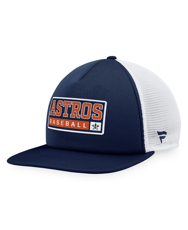 Men's Majestic Navy, White Houston Astros Foam Trucker Snapback Hat