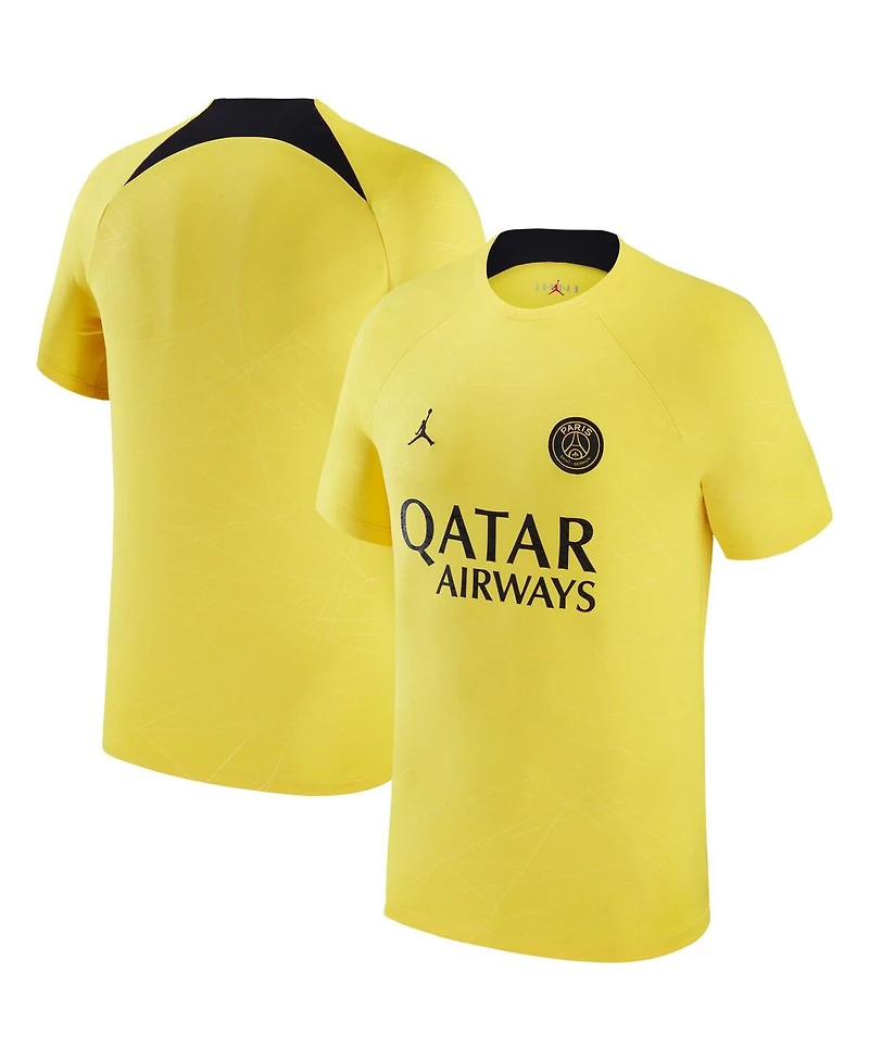 Men's Jordan Yellow Paris Saint-Germain 2023 Pre-Match Top