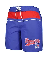 Men's Starter Blue New York Rangers Freestyle Volley Swim Shorts