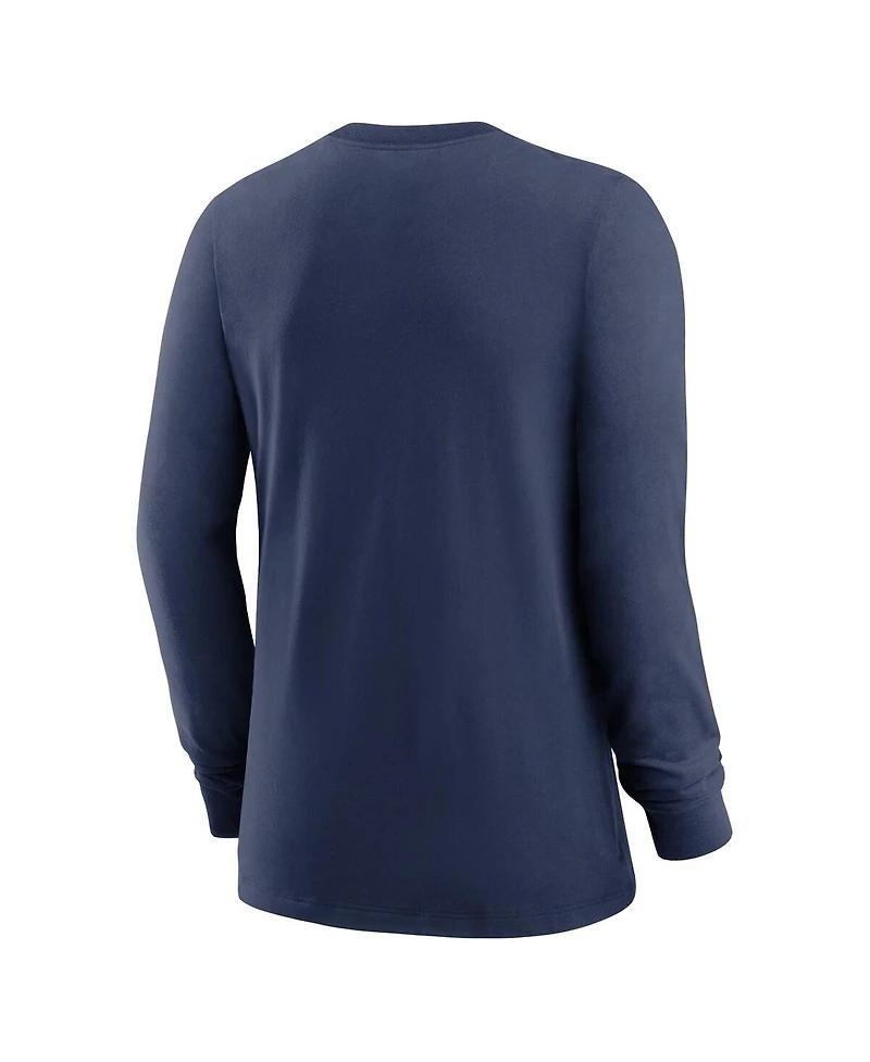 Women's Nike Navy Milwaukee Brewers Authentic Collection Legend Performance Long Sleeve T-shirt