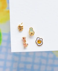Girls Crew Crystal Multi-Color Thanks a Brunch Stud Earring Set