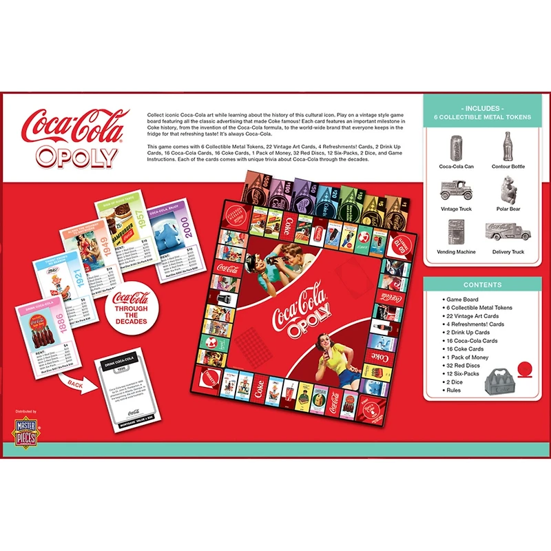 Masterpieces Opoly Family Board Games - Coca-Cola Opoly