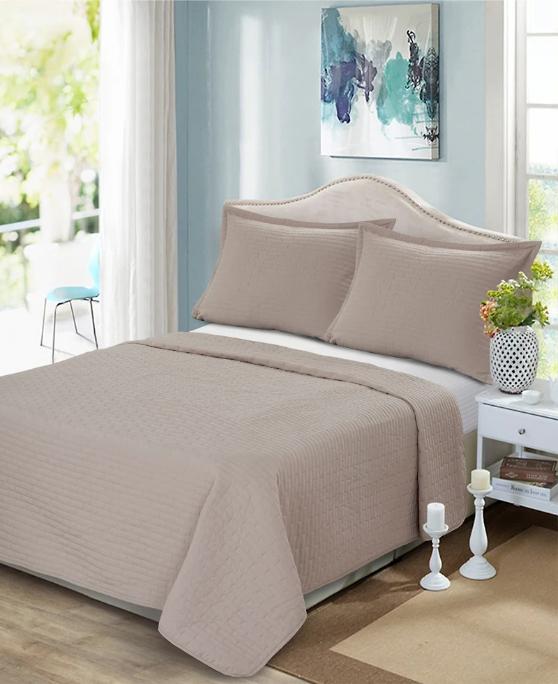 Videri Home Brick Quilted Sham Set, Standard