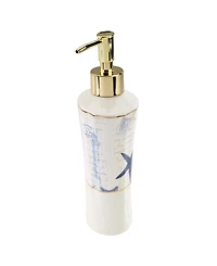 Avanti Antigua Starfish & Seashells Ceramic Soap/Lotion Dispenser