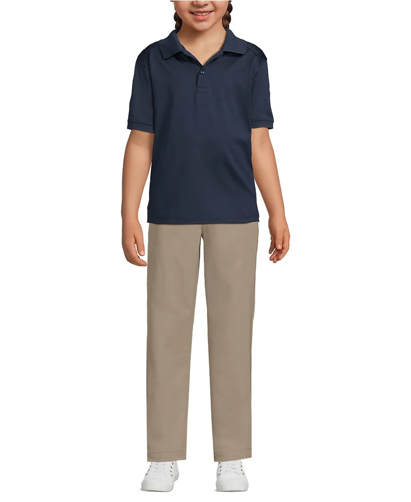 Lands' End Girls Short Sleeve Rapid Dry Polo Shirt