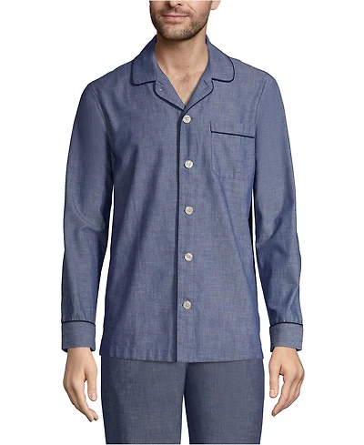 Lands' End Men's Tall Essential Pajama Shirt