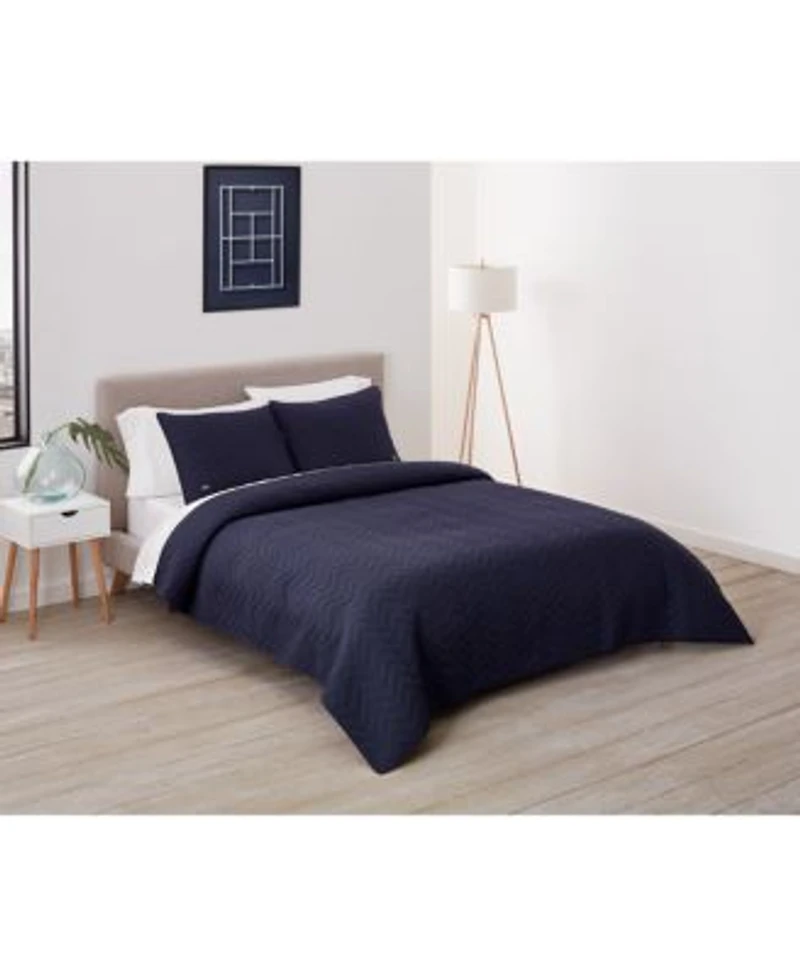 Closeout Lacoste Home Herringbone Stitch Quilt Sets