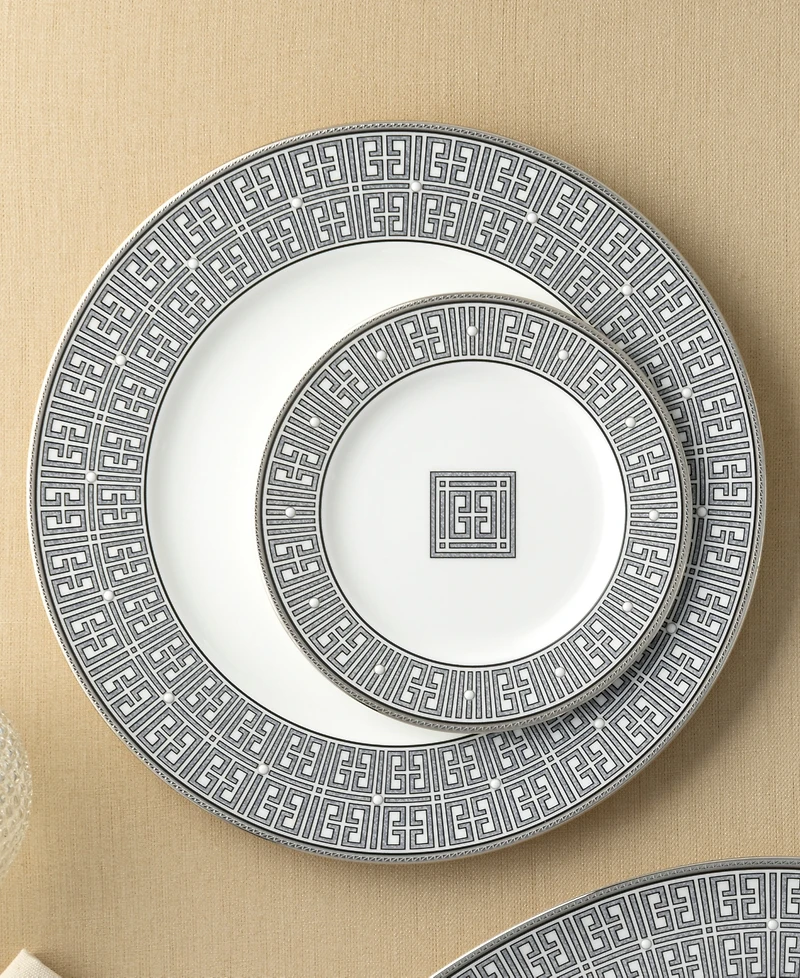 Noritake Infinity Graphite 4 Piece Dinner Plate Set, Service for 4
