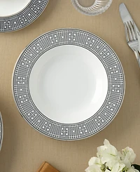 Noritake Infinity Graphite 4 Piece Soup Bowl Set 12 oz, Service for 4