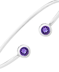 Blue Topaz Open Cuff Bracelet (2-1/10 ct. t.w.) Sterling Silver (Also Available Opal, Ruby, and Amethyst)