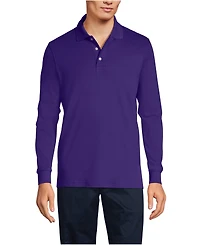Lands' End Men's Long Sleeve Interlock Polo Shirt