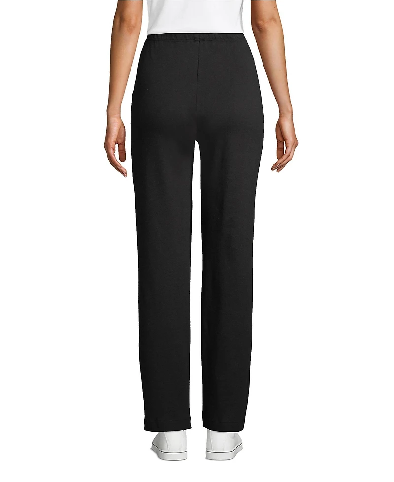 Lands' End Petite Sport Knit High Rise Elastic Waist Pants