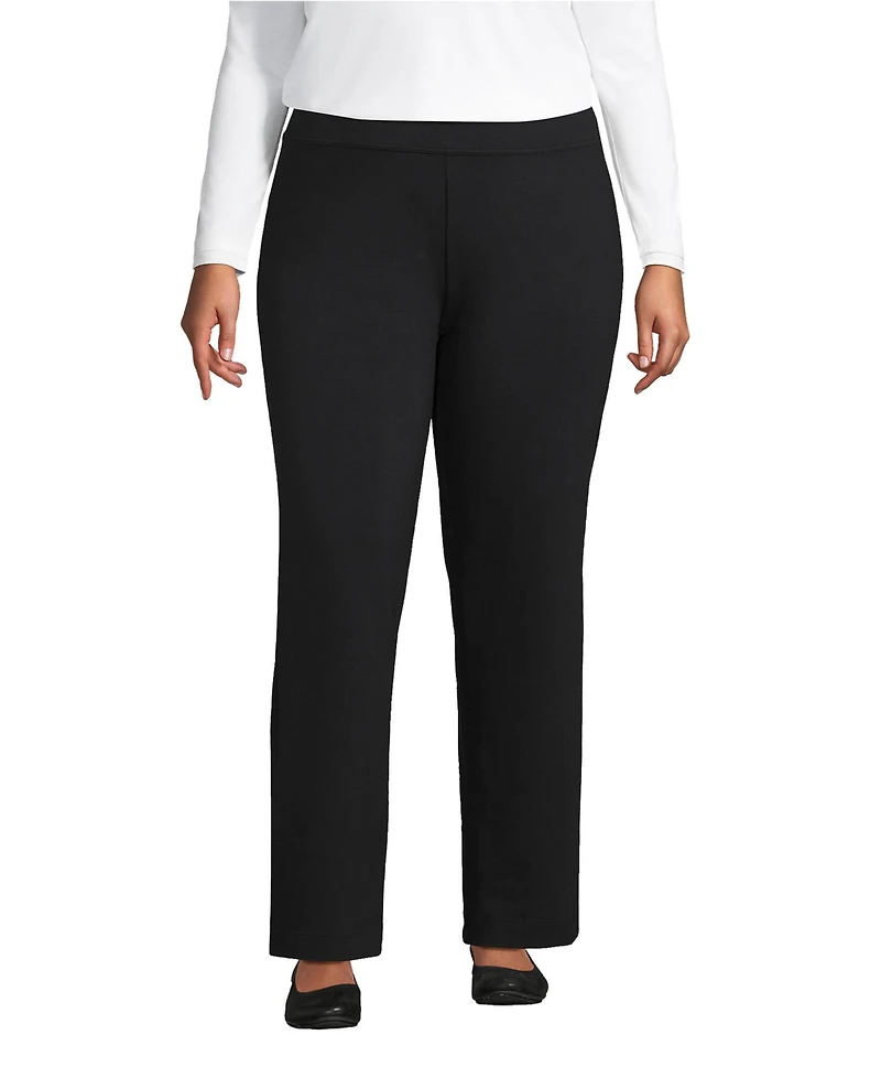 Lands' End Plus Starfish Mid Rise Straight Leg Pants