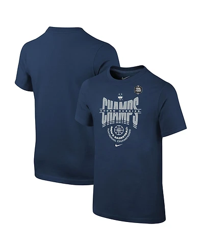Big Boys and Girls Nike Navy UConn Huskies 2023 Ncaa Men's Basketball National Champions Locker Room T-shirt