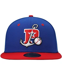 Men's New Era Blue Stockton Ports Authentic Collection Road 59FIFTY Fitted Hat