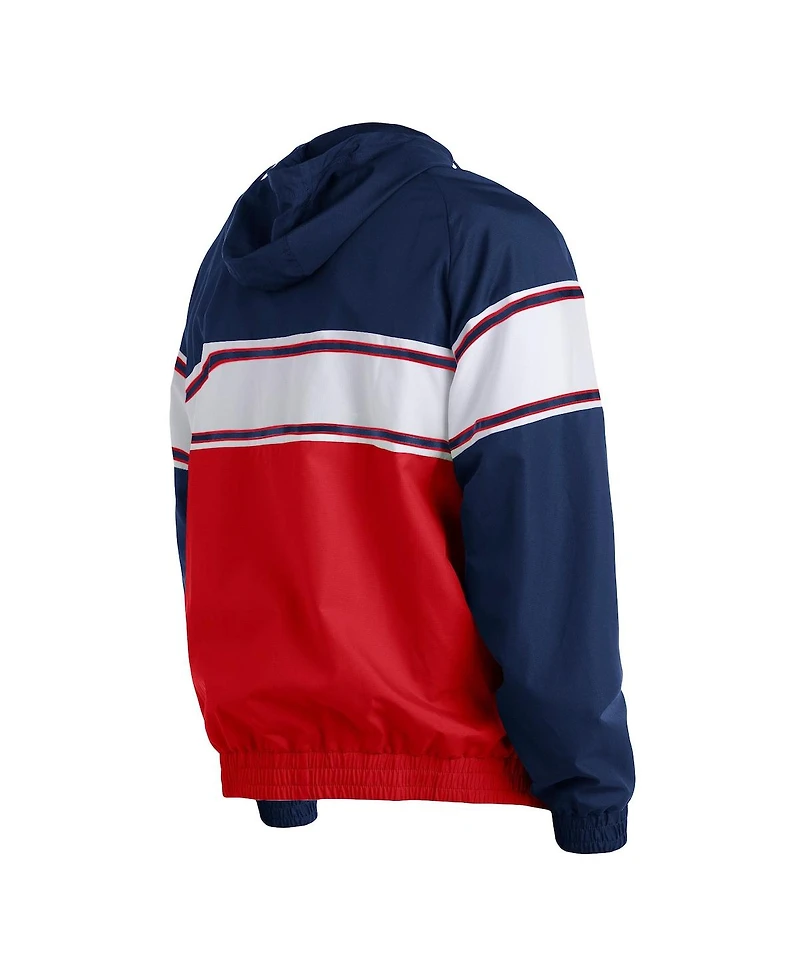 Men's New Era Navy Boston Red Sox Ripstop Raglan Quarter-Zip Hoodie