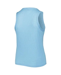 Women's Soft As A Grape Light Blue New York Mets Plus Size High Neck Tri-Blend Tank Top