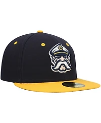 Men's New Era Navy Lake County Captains Authentic Collection Team Alternate 59FIFTY Fitted Hat