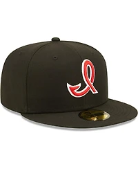 Men's New Era Black Indianapolis Indians Authentic Collection Team Alternate 59FIFTY Fitted Hat