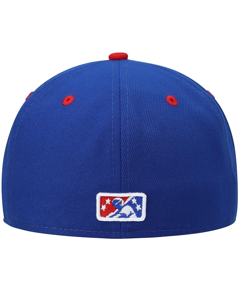 Men's New Era Blue Stockton Ports Authentic Collection Road 59FIFTY Fitted Hat