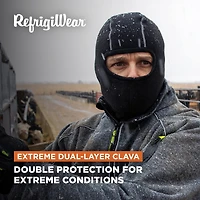 RefrigiWear Men's Extreme Dual-Layer Clava - Insulated, Windproof, Moisture-Wicking, Warm Winter Balaclava for Cold Weather