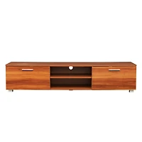 Streamdale Walnut Tv Stand 70" Entertainment Center