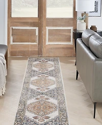 Nourison Home Astra Machine Washable ASW11 2'2" x 8' Runner Area Rug