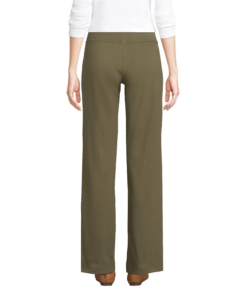 Lands' End Women's Starfish Mid Rise Straight Leg Pants