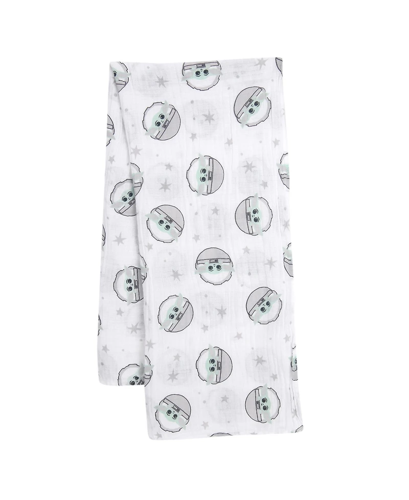 Lambs & Ivy Star Wars Baby Yoda/The Child Swaddle Blanket & Lovey Gift Set