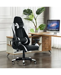 GameFitz Gaming Chair in Black and White Trim