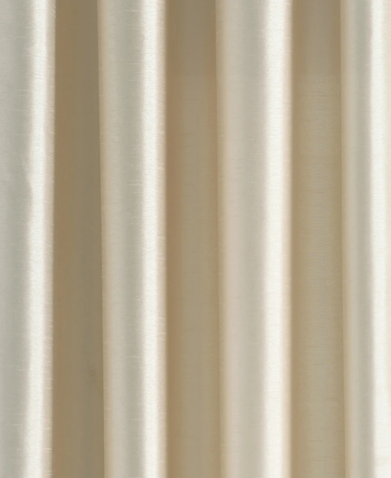 Lush Decor Luxury Mid Century Geo Faux Silk Jacquard Border Window Curtain Panel Wheat/Green Single 52x84