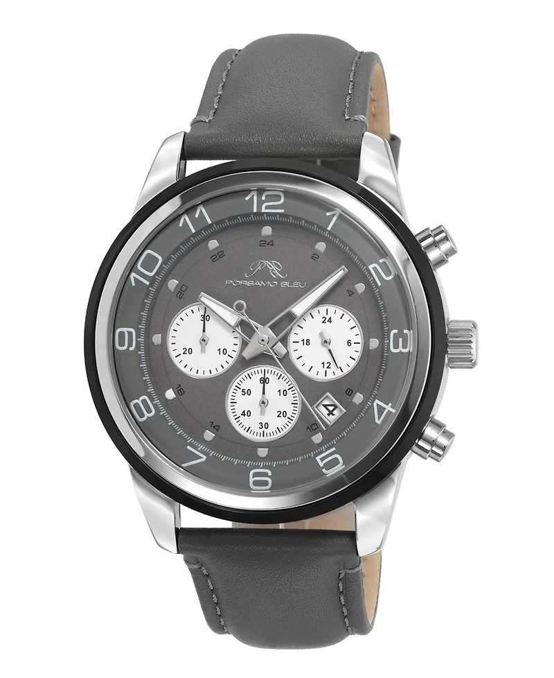 Porsamo Bleu Men's Arthur Genuine Leather Band Watch 1091EARL