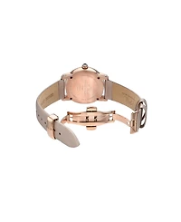 Porsamo Bleu Women's Liza Automatic Satin Covered Leather Band Watch 691DLIL