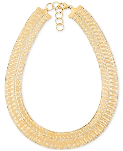 Cleopatra Openwork Statement Necklace in 14k Gold-Plated Sterling Silver, 17" + 2" extender