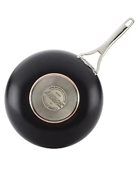 Anolon Nouvelle Copper Luxe Hard-Anodized Nonstick Stir Fry, 12", Onyx