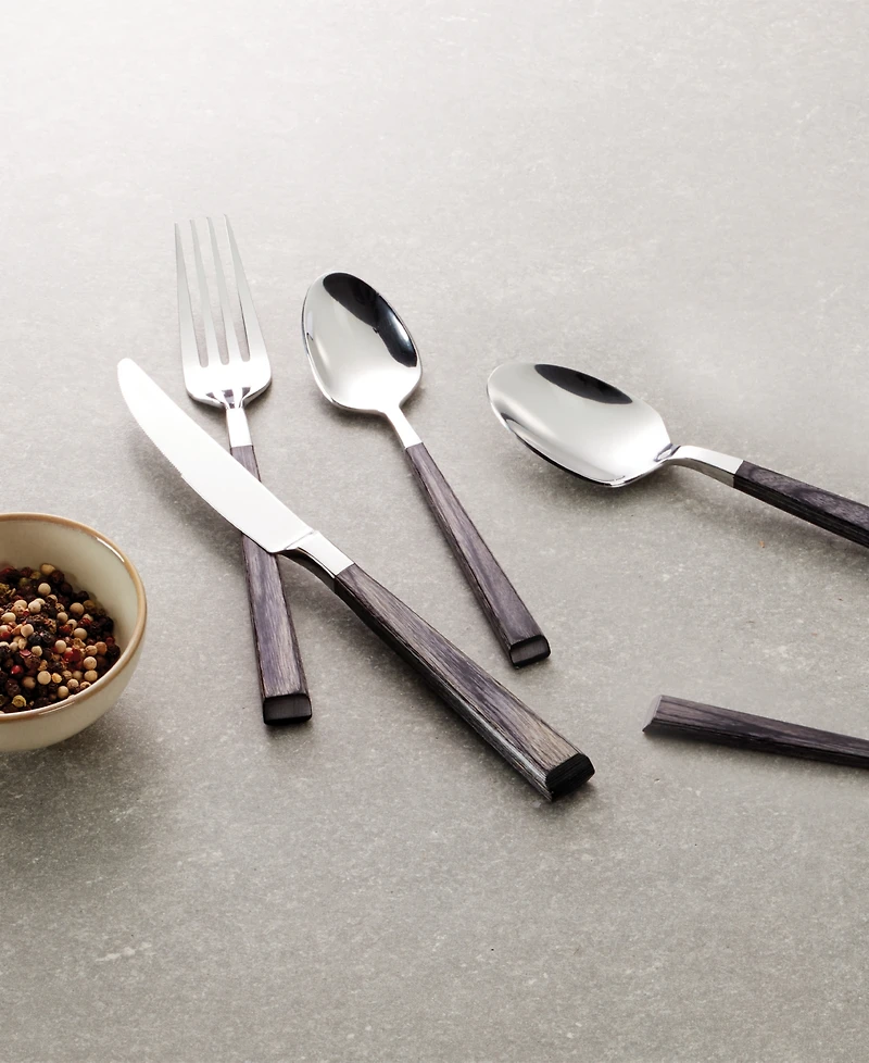 Oneida Coronado Charcoal 5 Piece Everyday Flatware Place Setting, Service For 1