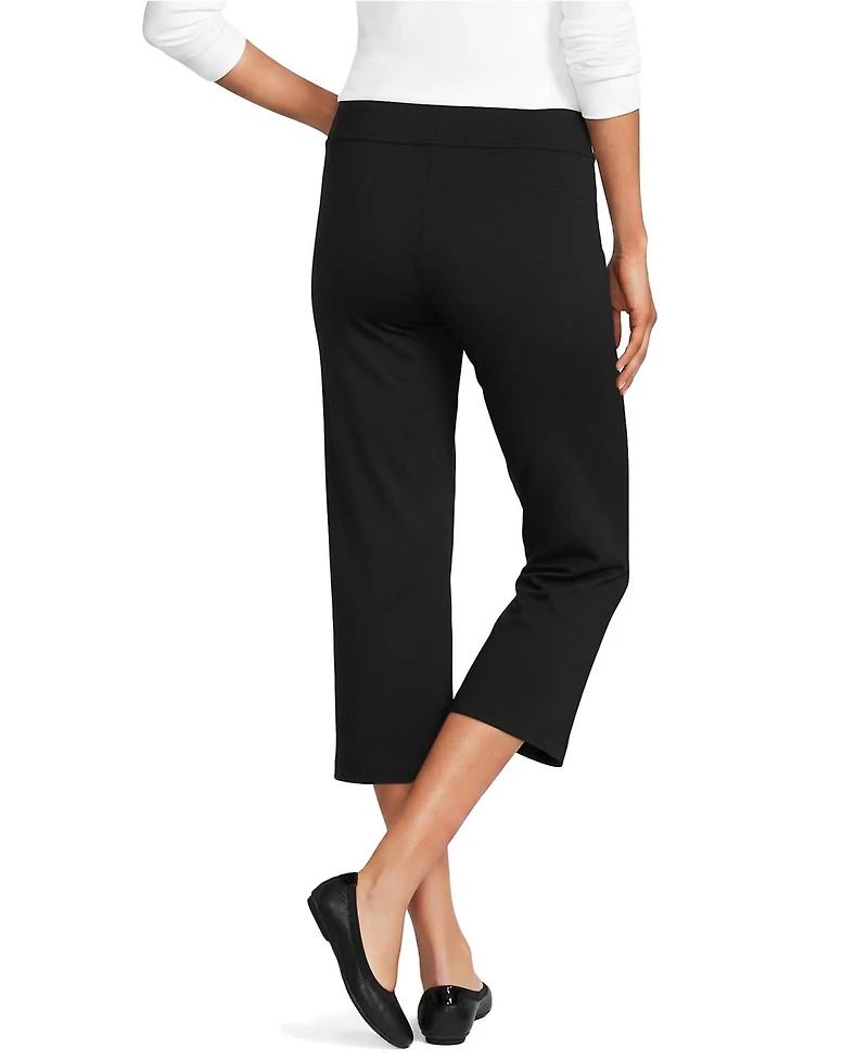 Lands' End Women's Starfish Mid Rise Pull On Crop Pants