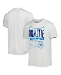 Men's adidas White Charlotte Fc Club Dna Performance T-shirt