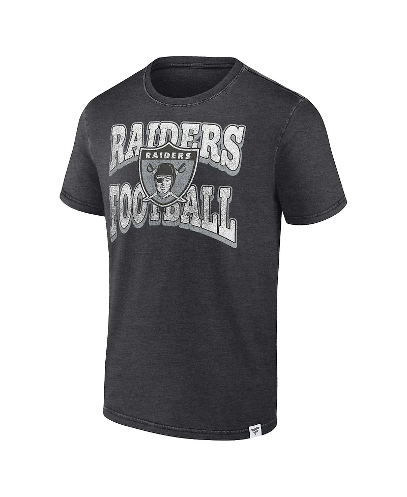 Men's Fanatics Heather Charcoal Las Vegas Raiders Force Out T-shirt